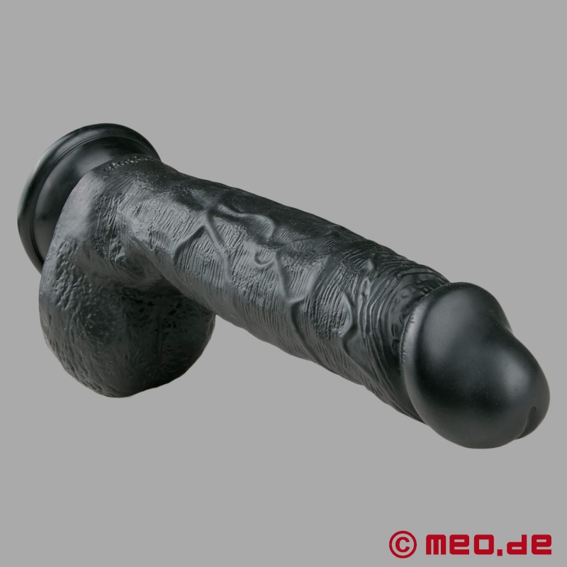 9 inch large black realistic penis dildo with suction cup base